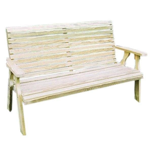 Creekvine Designs 64 in Treated Pine Rollback Garden Bench FPB60RBCVD - main